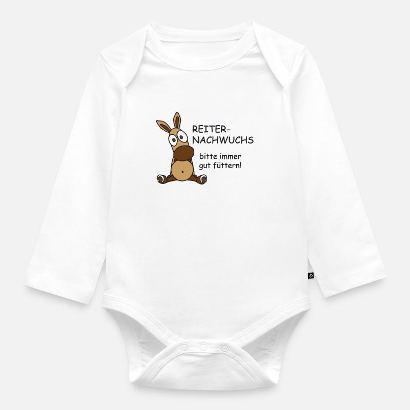Reiternachwuchs - Baby Bio-Langarm-Body - Weiß