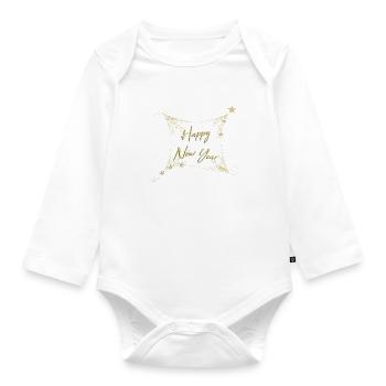 BONNE ANNÉE - Body Bébé bio manches longues - blanc - Devant