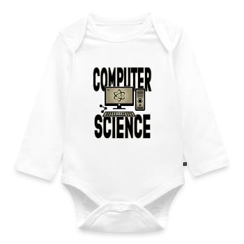Informatica-It, informatica - Body ecologico per neonato a manica lunga - bianco - Fronte