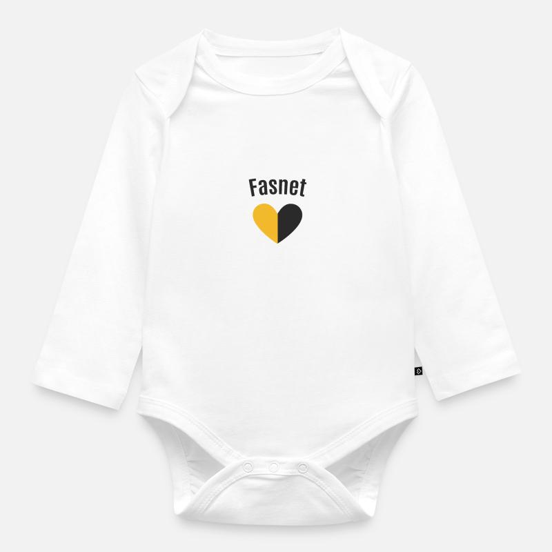 Fasnet - Baby Bio-Langarm-Body - Weiß