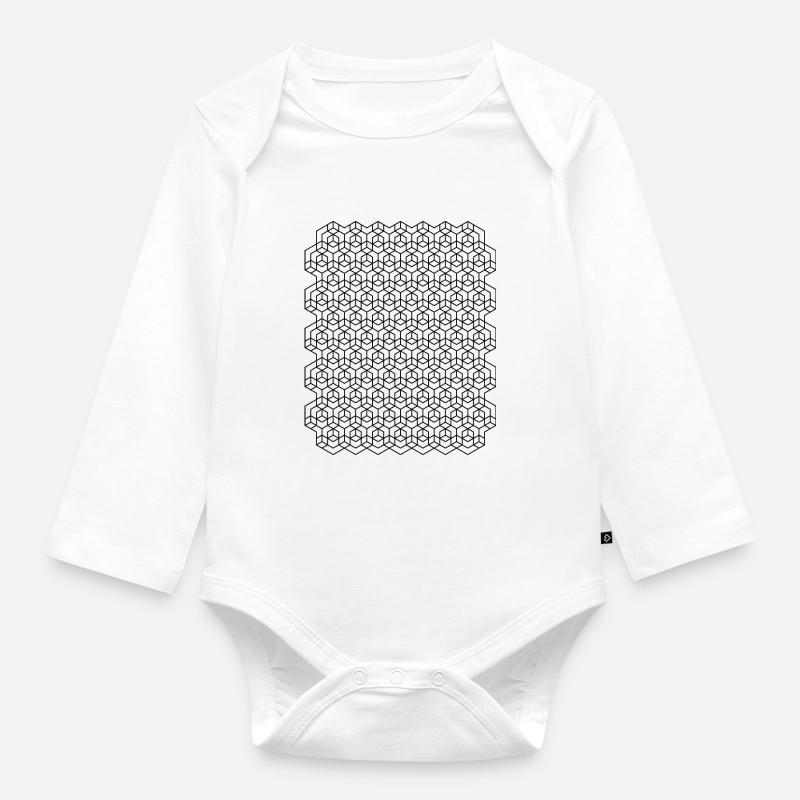space - Baby Bio-Langarm-Body - Weiß