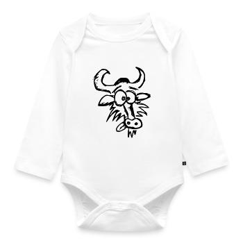 GNU 001 - Organic Longsleeve Baby Bodysuit - white - Front