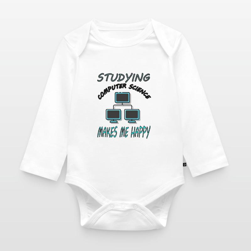Study Computer Science Computer Science Student Gift Organic Longsleeve Baby Bodysuit