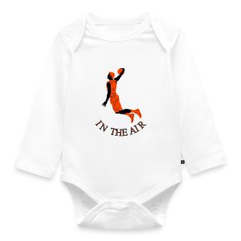 Basketballspielen Basketballer Slamdunk Geschenk - Baby Bio-Langarm-Body - Weiß - Vorne