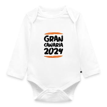 Gran Canaria 2024 - Baby Bio-Langarm-Body - Weiß - Vorne