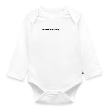 No risk no story - Baby Bio-Langarm-Body - Weiß - Vorne