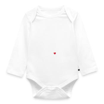 Ich Liebe Hochsprung - Baby Bio-Langarm-Body - Weiß - Vorne