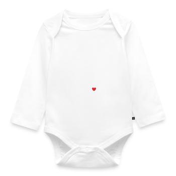 I love Clean - Organic Longsleeve Baby Bodysuit - white - Front