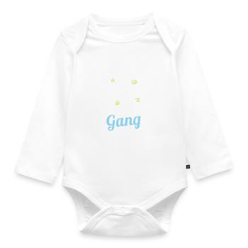 Gutter Gang Funny Bowling Team Club Coach Bowler - Organic Longsleeve Baby Bodysuit - white - Front
