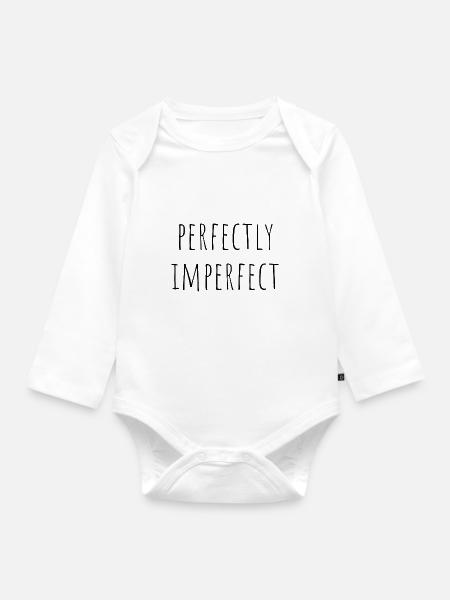 PERFECTLY - Baby Bio-Langarm-Body - Weiß