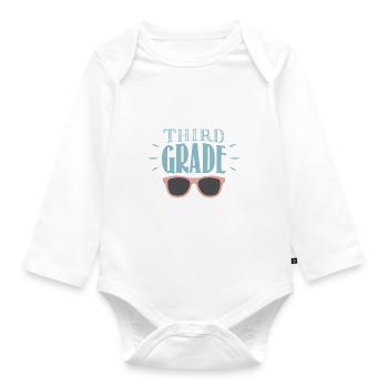 3rd Grade 3rd Grade School Gift Student - Organic Longsleeve Baby Bodysuit - white - Front