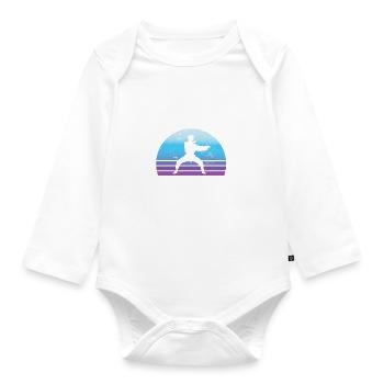 A Black Belt Is A White Belt That Never Gave Up - Organic Longsleeve Baby Bodysuit - white - Front