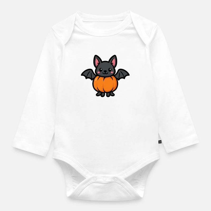 Batkin - Body Bébé bio manches longues - blanc