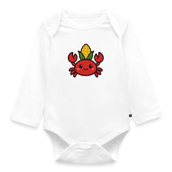 Corncrab - Baby Bio-Langarm-Body - Weiß - Vorne