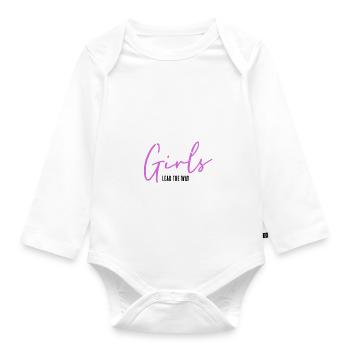 Wild Girls führen den Weg an Statement - Baby Bio-Langarm-Body - Weiß - Vorne
