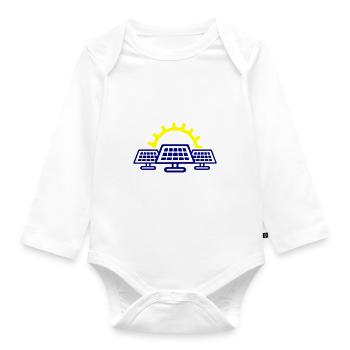 Photovoltaik Solar Energie - Baby Bio-Langarm-Body - Weiß - Vorne