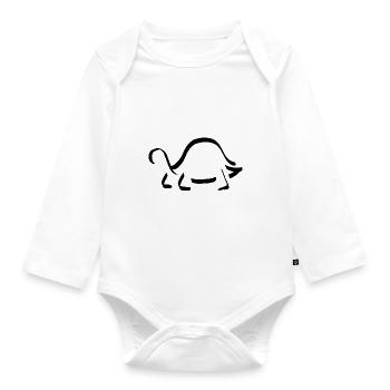 Schildkroete Minimalistisch - Baby Bio-Langarm-Body - Weiß - Vorne