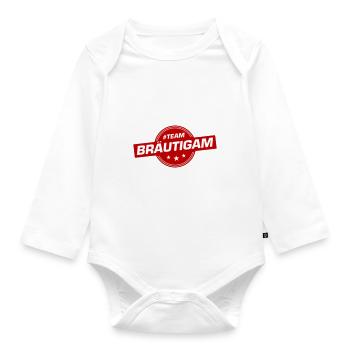 Team Groom Wedding Party Wedding - Organic Longsleeve Baby Bodysuit - white - Front