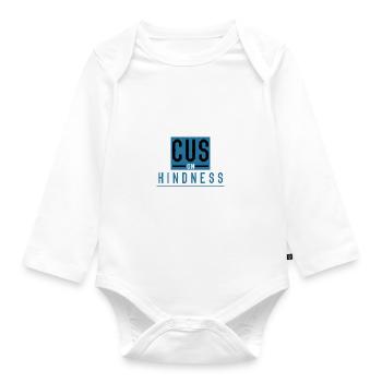 Focused on Kindness for 2025 Inspiration - Organic Longsleeve Baby Bodysuit - white - Front