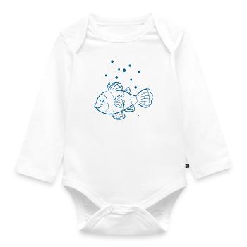 Fish Aquarium Marine Animal - Organic Longsleeve Baby Bodysuit - white - Front