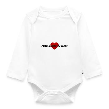 bachelorette team herz - Baby Bio-Langarm-Body - Weiß - Vorne