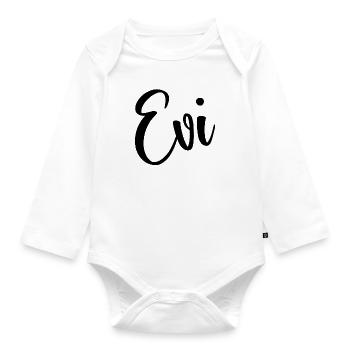 Evi - Organic Longsleeve Baby Bodysuit - white - Front