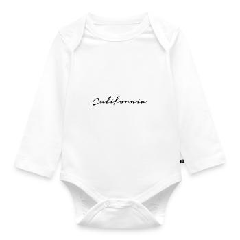 California - Organic Longsleeve Baby Bodysuit - white - Front