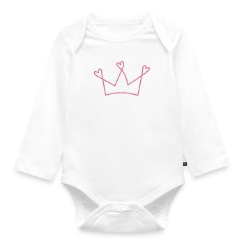 Krone - Baby Bio-Langarm-Body - Weiß - Vorne