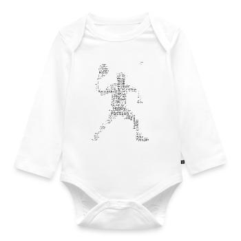 Pickleball Men's Pickleball Racquetballspi - Organic Longsleeve Baby Bodysuit - white - Front