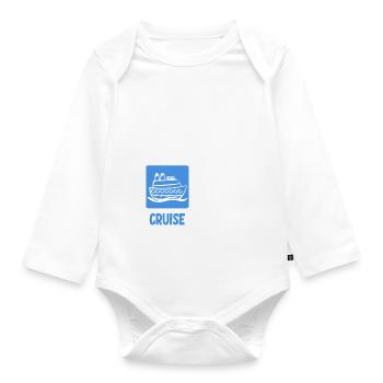 Family Cruise - Organic Longsleeve Baby Bodysuit - white - Front