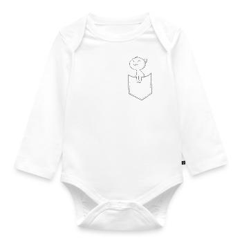 Sac pour chat - Body Bébé bio manches longues - blanc - Devant