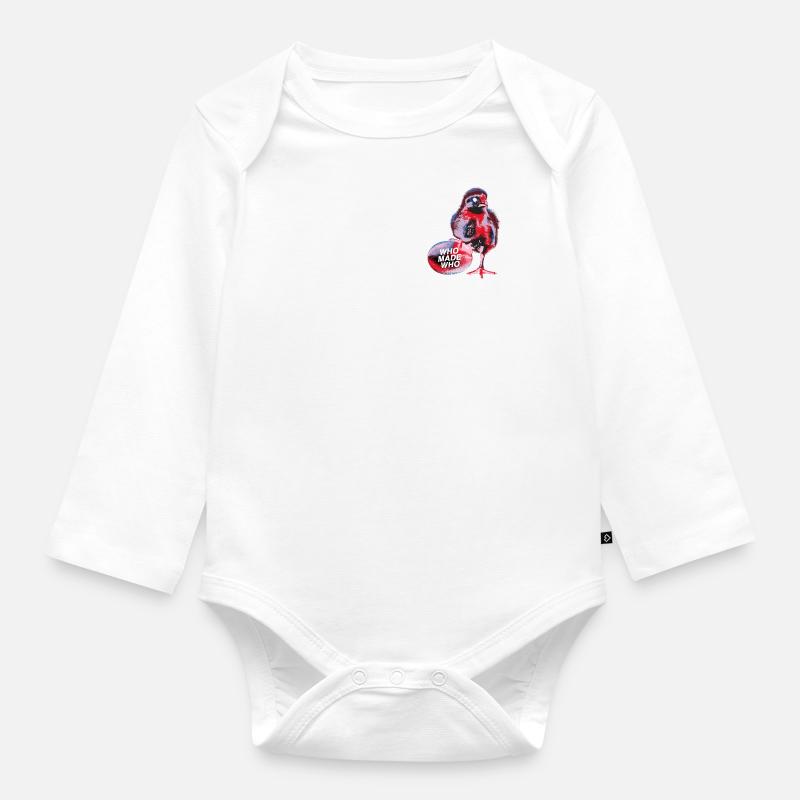 WhoMadeWho - Zombie Chick - Body Bébé bio manches longues - blanc