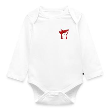 Bin halt ein Fuchs - schlau und clever - Baby Bio-Langarm-Body - Weiß - Vorne