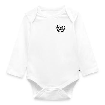 Fußball im Lorbeerkranz / Euro- Welt- Meister Logo - Body Bébé bio manches longues - blanc - Devant