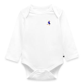 Football player - Tangram - Organic Longsleeve Baby Bodysuit - white - Front
