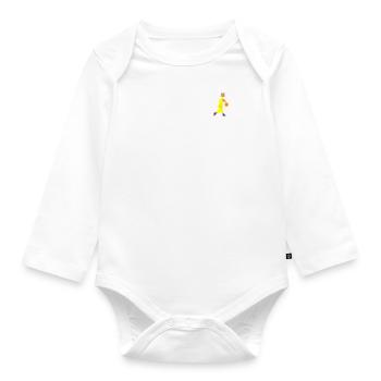 Basketball players - Tangram - Organic Longsleeve Baby Bodysuit - white - Front