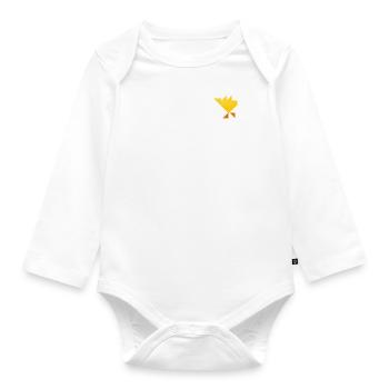 Poussins - Tangram - Body Bébé bio manches longues - blanc - Devant
