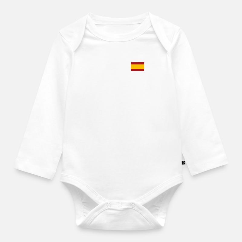 DRAPEAU ESPAGNOL - Body Bébé bio manches longues - blanc