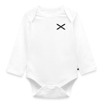 Schwarz - Baby Bio-Langarm-Body - Weiß - Vorne