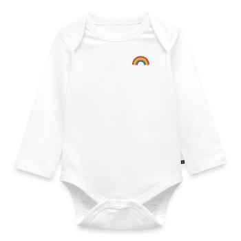 rainbow small - Organic Longsleeve Baby Bodysuit - white - Front