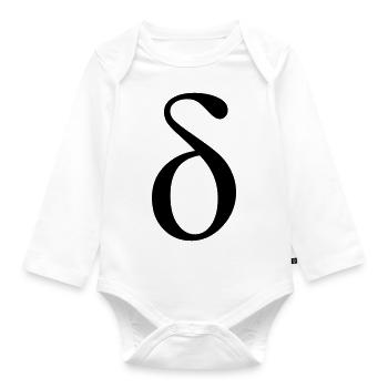 delta Greek letter - Organic Longsleeve Baby Bodysuit - white - Front
