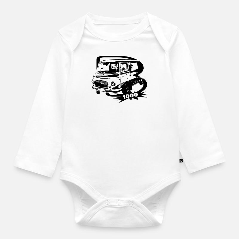 Barkas B1000 Transporter - Baby Bio-Langarm-Body - Weiß