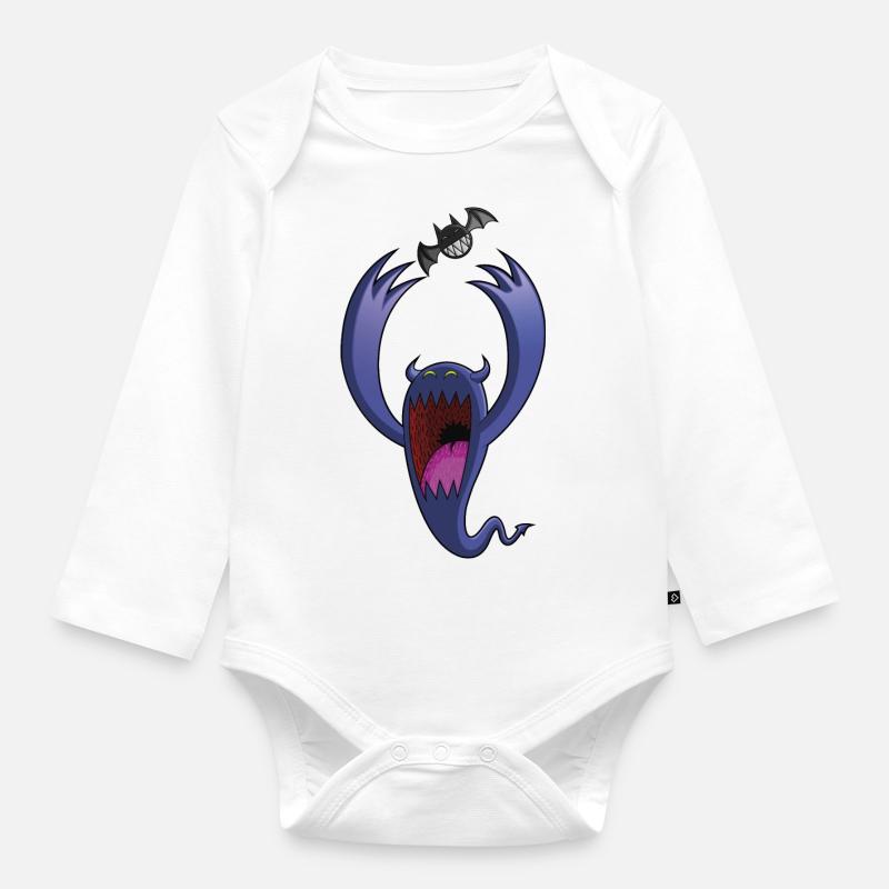 jouer - Body Bébé bio manches longues - blanc