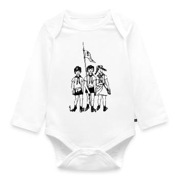 young pioneers - Organic Longsleeve Baby Bodysuit - white - Front