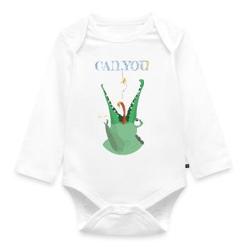 CrocoCanyon - Organic Longsleeve Baby Bodysuit - white - Front
