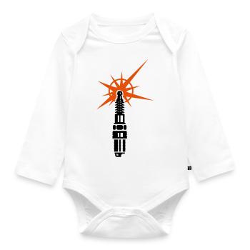 Zündkerze / spark plug (b, 2c) - Organic Longsleeve Baby Bodysuit - white - Front