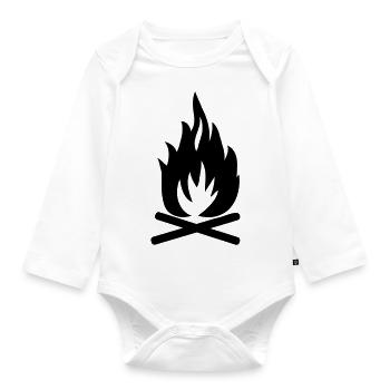 Campfire - Organic Longsleeve Baby Bodysuit - white - Front