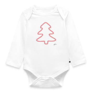 Weihnachten Weihnachten Weihnachten Weihnachtszeit - Baby Bio-Langarm-Body - Weiß - Vorne