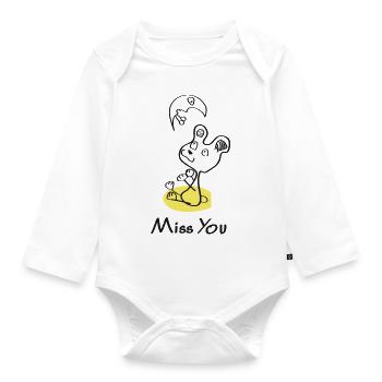 L'amour ne sait pas - Body Bébé bio manches longues - blanc - Devant