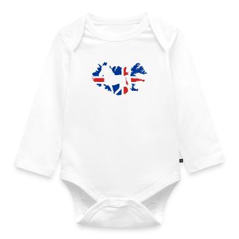 Icelandic Horse : cheval hippocampe Pony Merch - Body Bébé bio manches longues - blanc - Devant